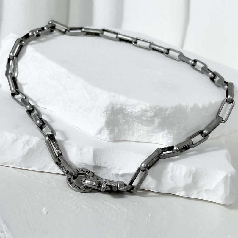 BLESSED BULLET（ブレスドブレット）の「SS-6mm BOX chain neckloace_dark silver（Accessories）」