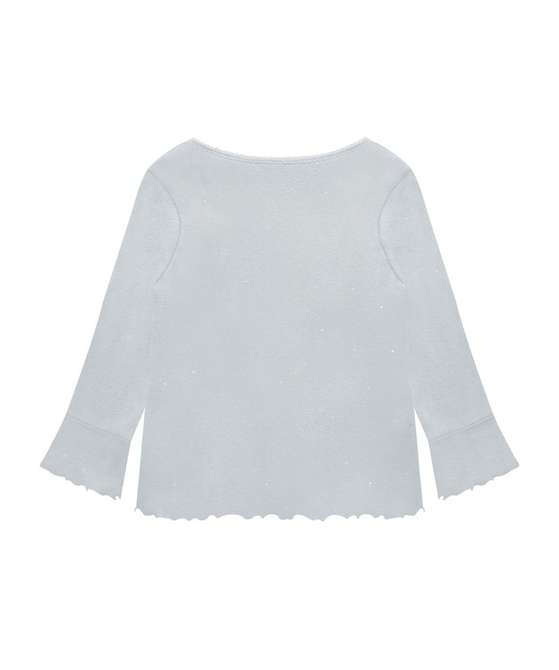 RIBBON GLITTER LACE CARDIGAN SKYBLUE
