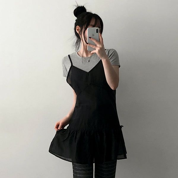 TEN-IT Sleeveless String Layered Dress