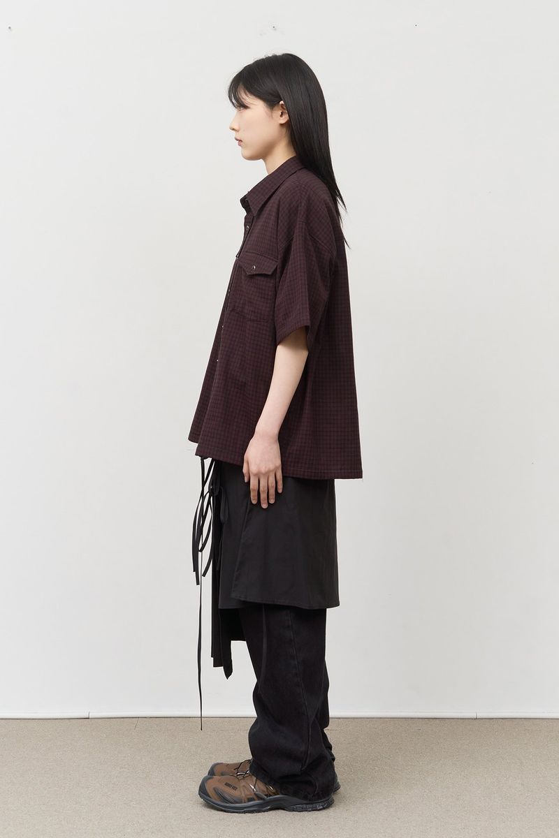 Beam Western Check Cropped Shirt