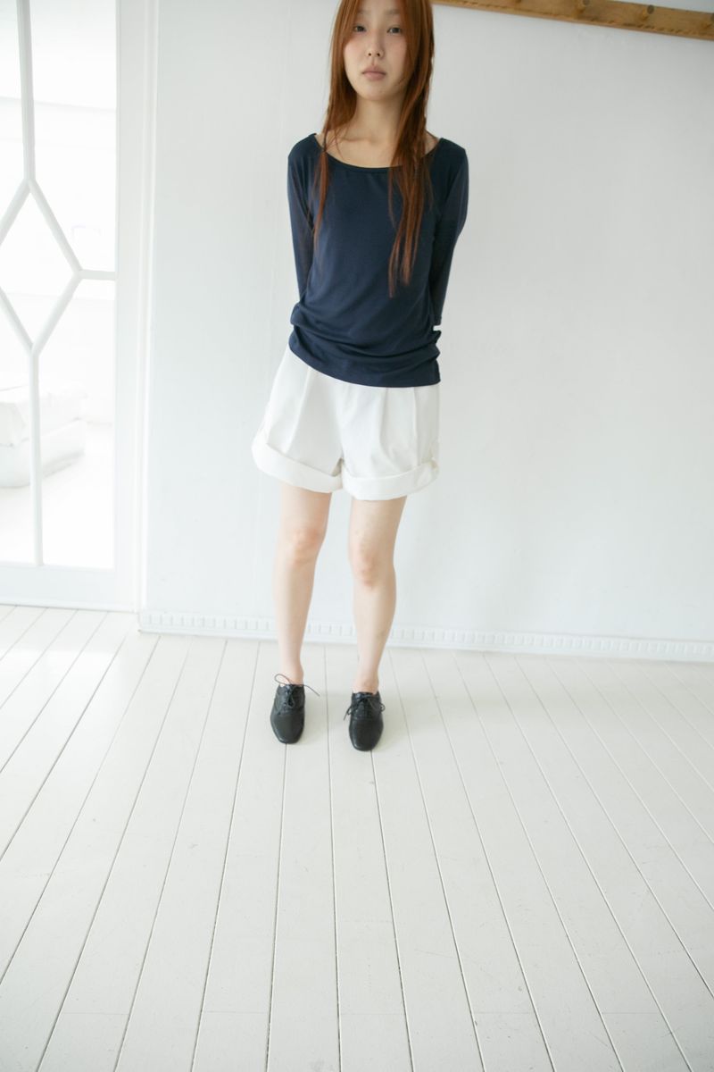 cotton roll-up half pants(3colors)