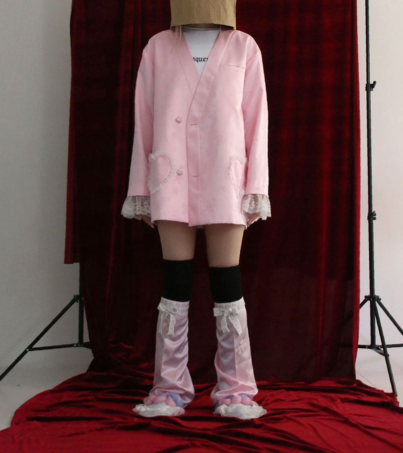 Baquemin（バクミン）の「Dreaming Leg Warmer (Baby blue, Baby Pink)（Fashion Accessories）」