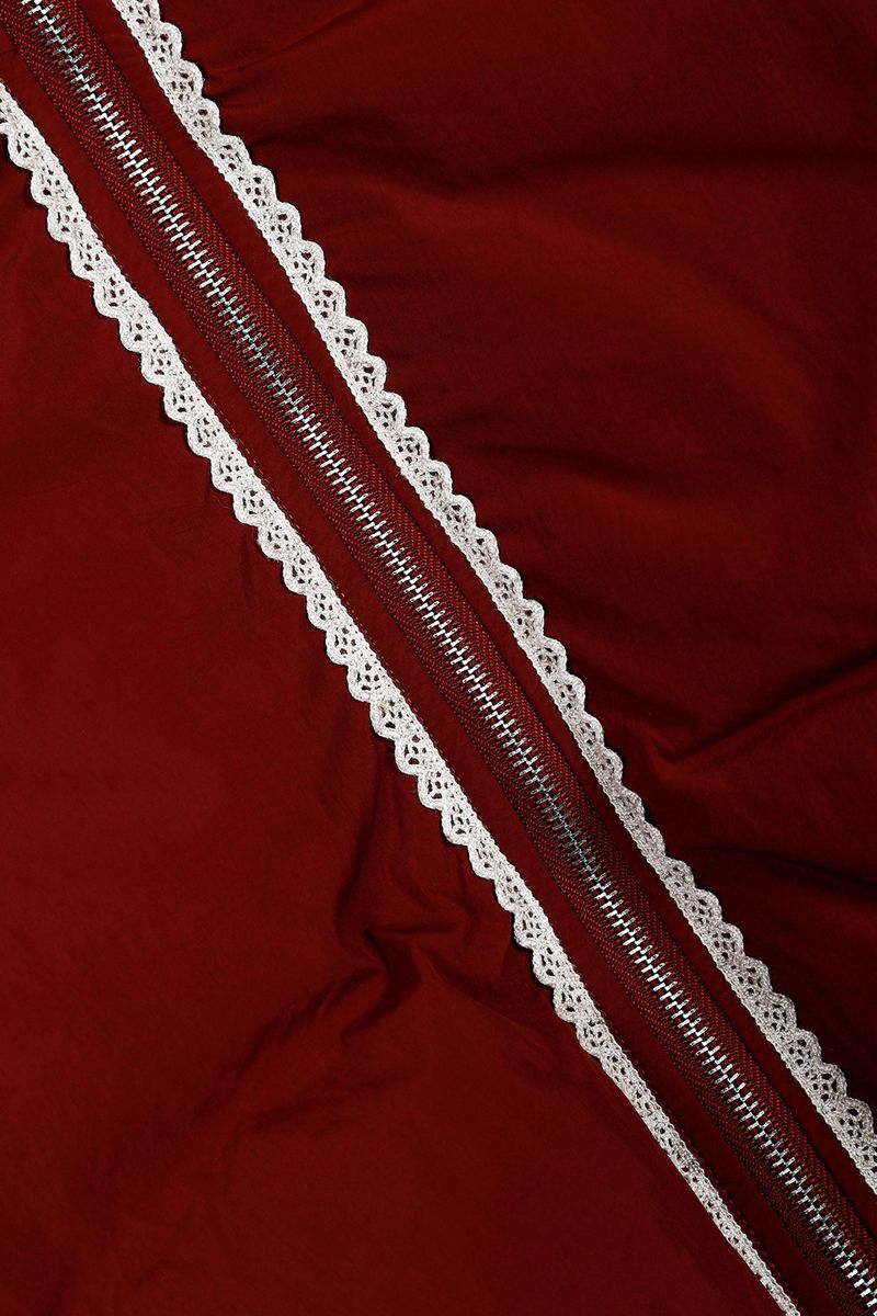 Shirring Hood Padding Jacket [Redwine]