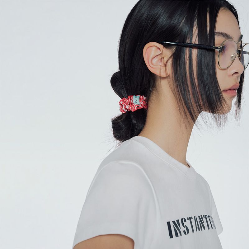 Paisley-print hair scrunchie set
