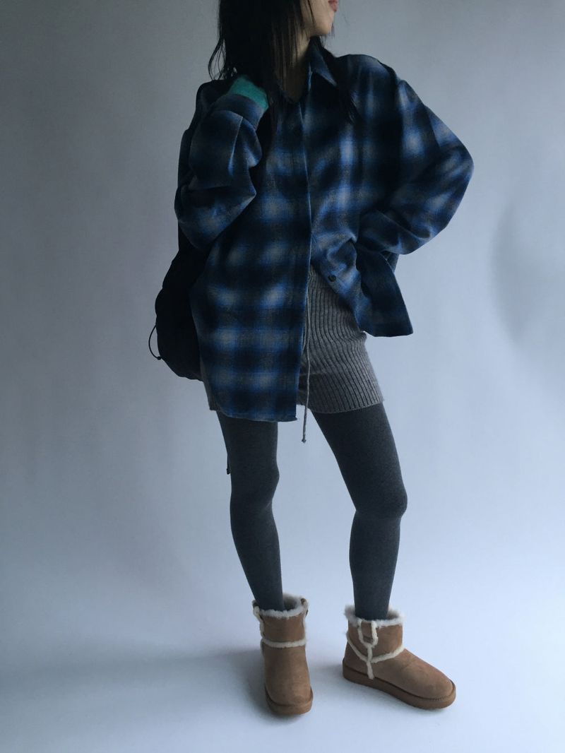 Wool checkered shirt
