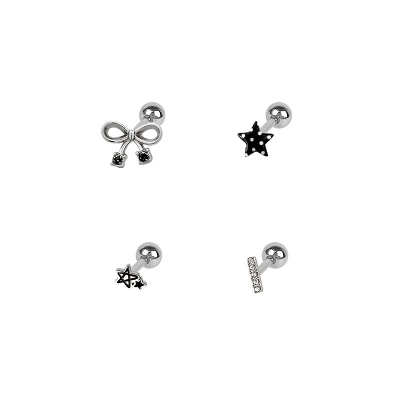 [SET] Kitch Dot Star Ribbon Piercing 