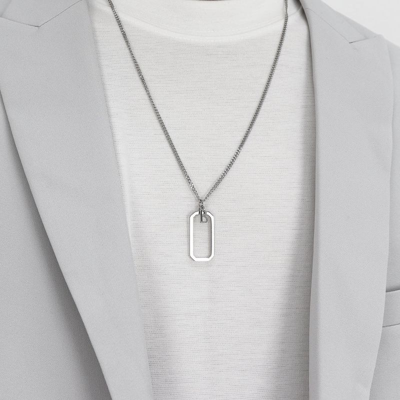 Men's pendant necklace stainless steel_CLEF OCTA B NEC