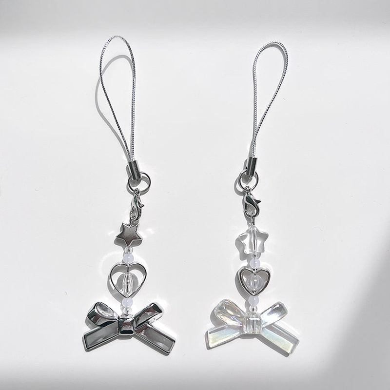 [Handmade] Star ribbon phone keyring