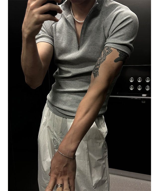 LAURANT（ロラン）の「[S/S] Slim golgi half zip up t-shirts(3color)（Tops）」