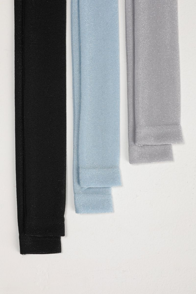 METAL SQUARE NECK scarf T (BK)