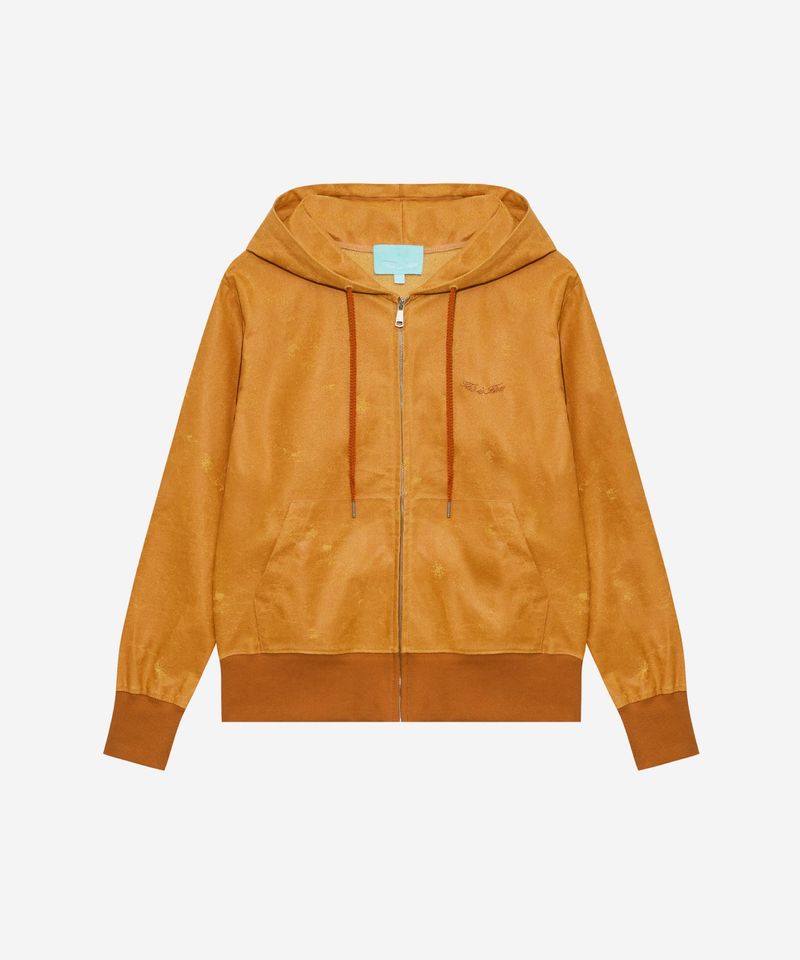 THIS IS FINE（ディス イズ ファイン）の「Distressed Leather Zip Hoodie（Jackets/Outerwear）」
