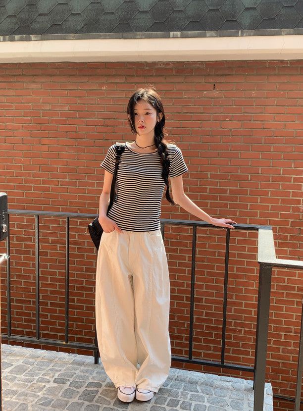 Devil Balloon Pintuck Wide Cotton Pants (3color)