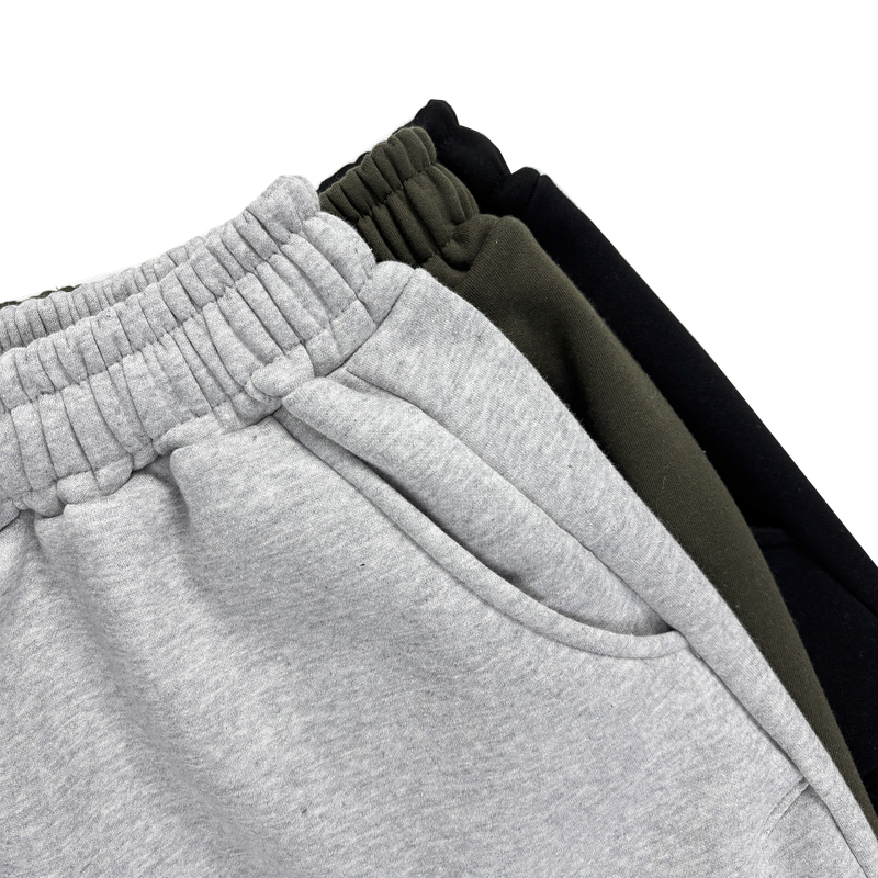 rib fleece sweat pants