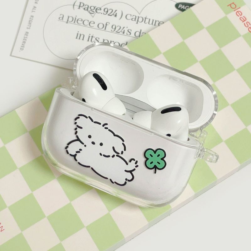 [AirPods] Fluffy puppy clover hard case (only case)