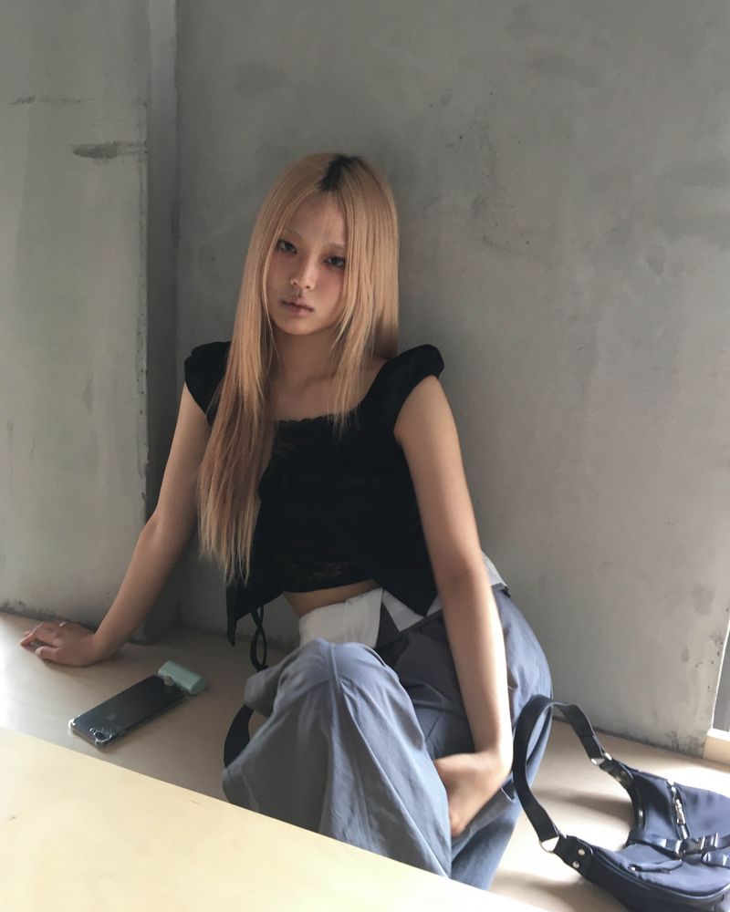Nylon belted cargo pants