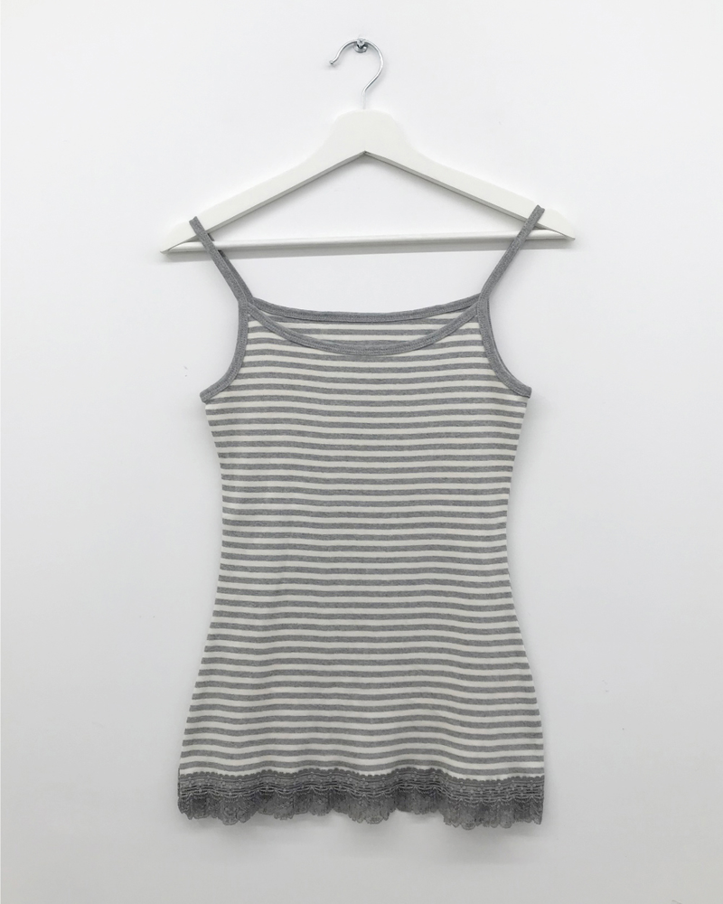 Som Striped Lace Sleeveless (4color)