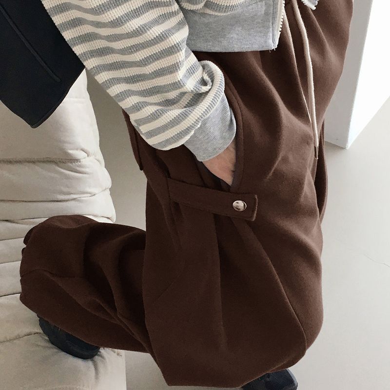 Jode Side Snap Balloon 2-Way Training Long Wide Jogger Pants