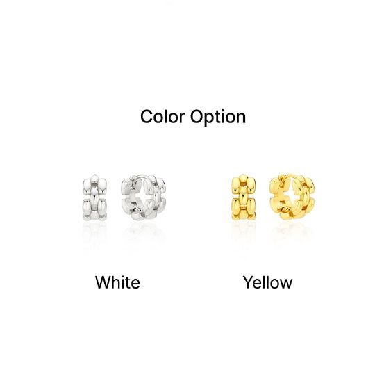 26SS★ H-Link Chain Earrings S