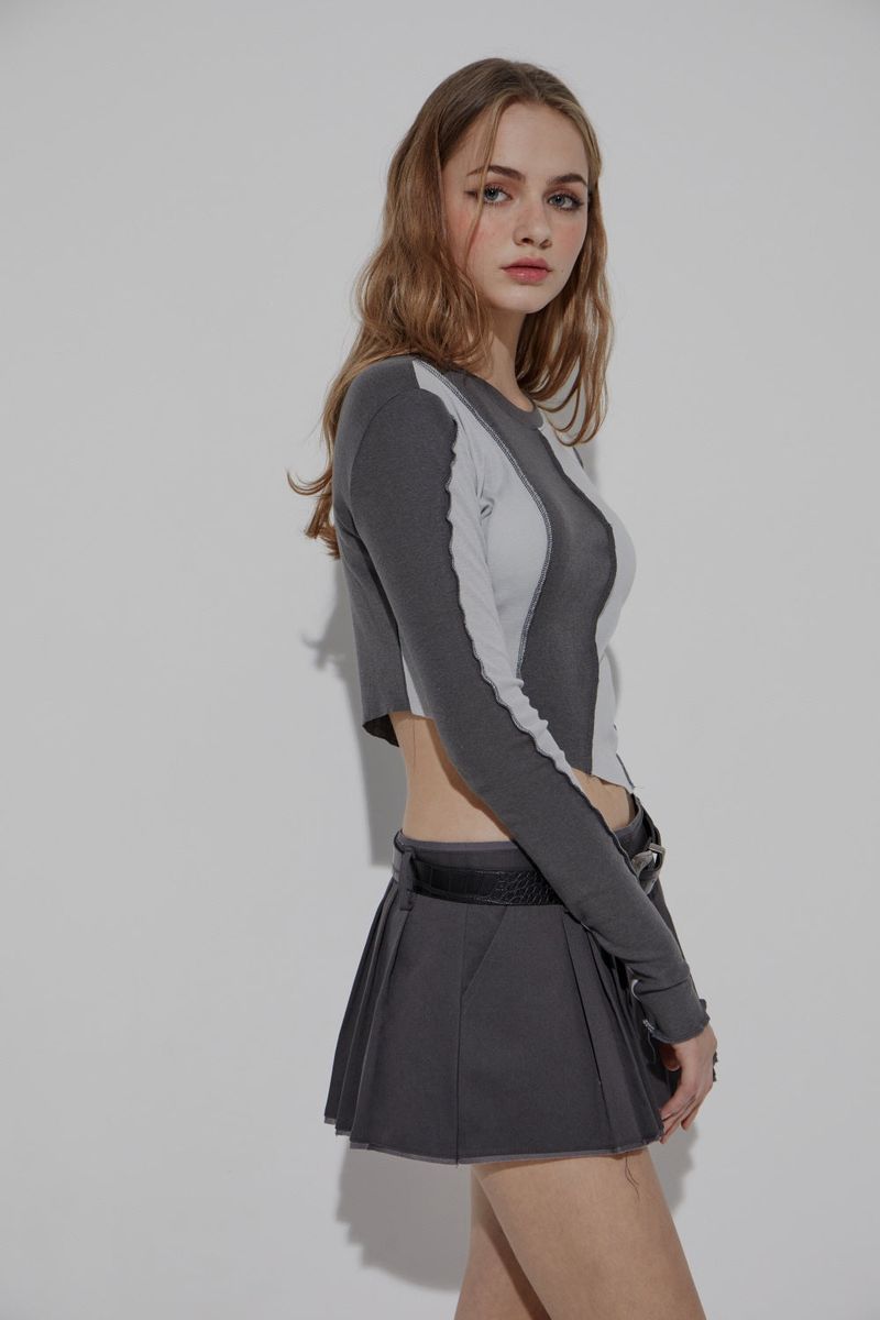 CHINO PLEATS SKIRT