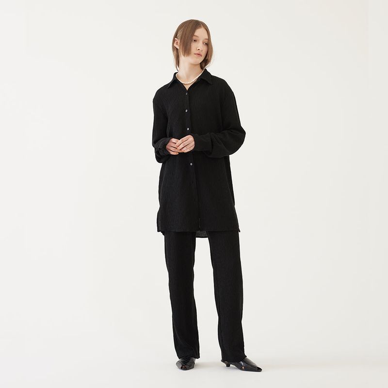 PLEATS BANDING PANTS (BLACK)