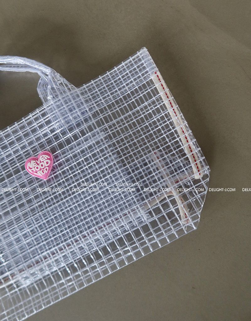 Heart pvc Transparent tote Beach bag