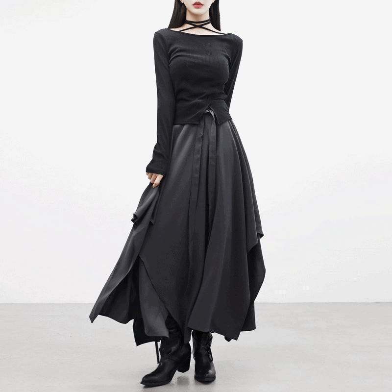 NONCODE（ノンコード）の「Prène Flared Wrap Skirt（Skirts）」