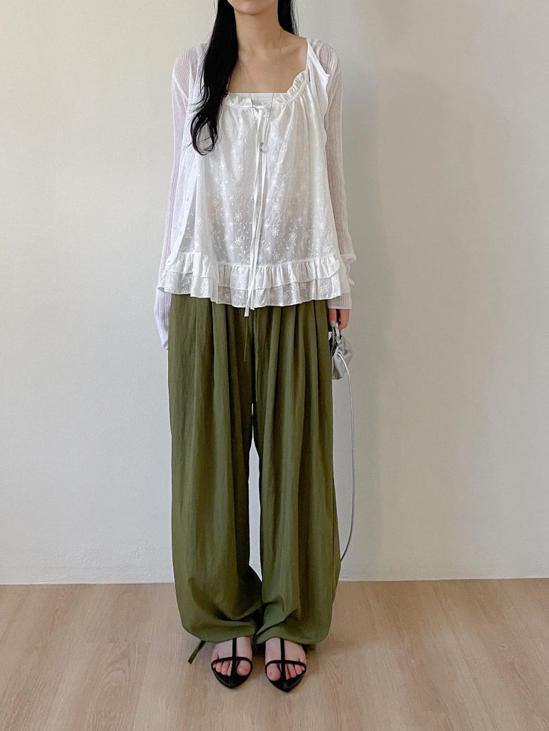 Jacquard Cotton Flare Bustier