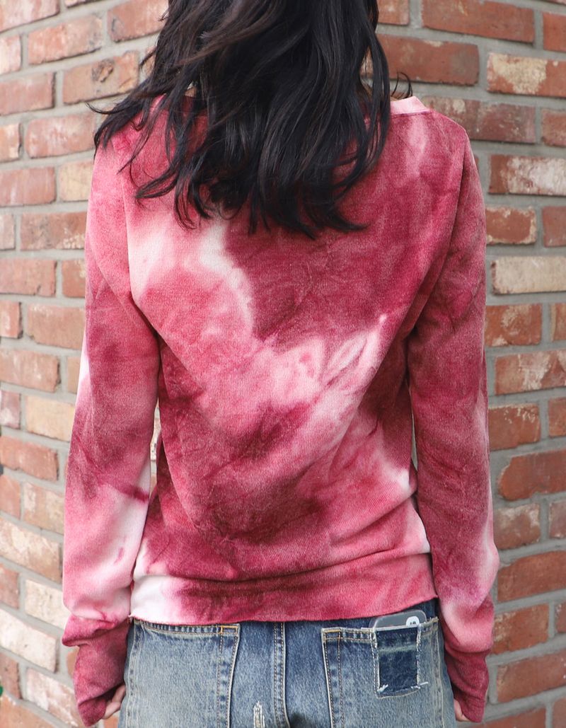 Tie dye Knit (BURGUNDY) WOMENS