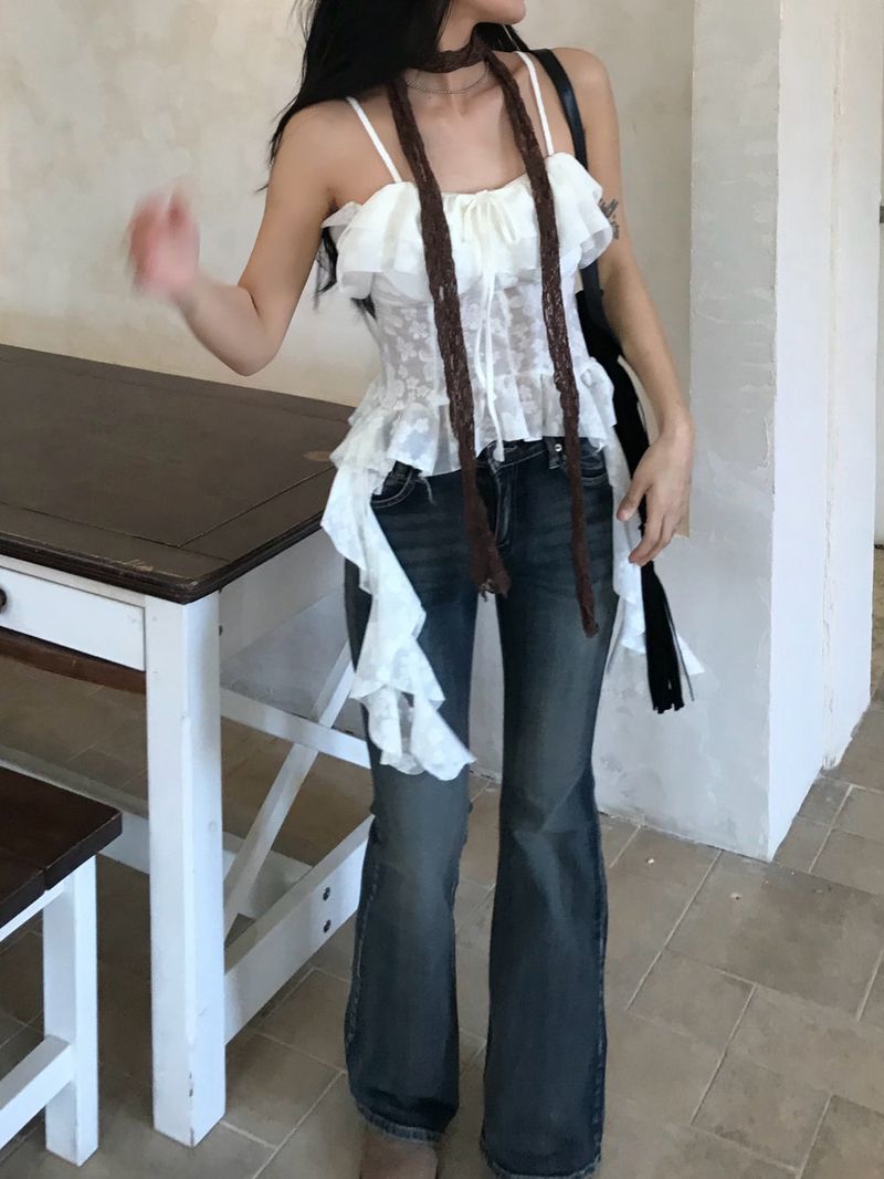Bridget Gradient Washing Bootcut Denim Pants