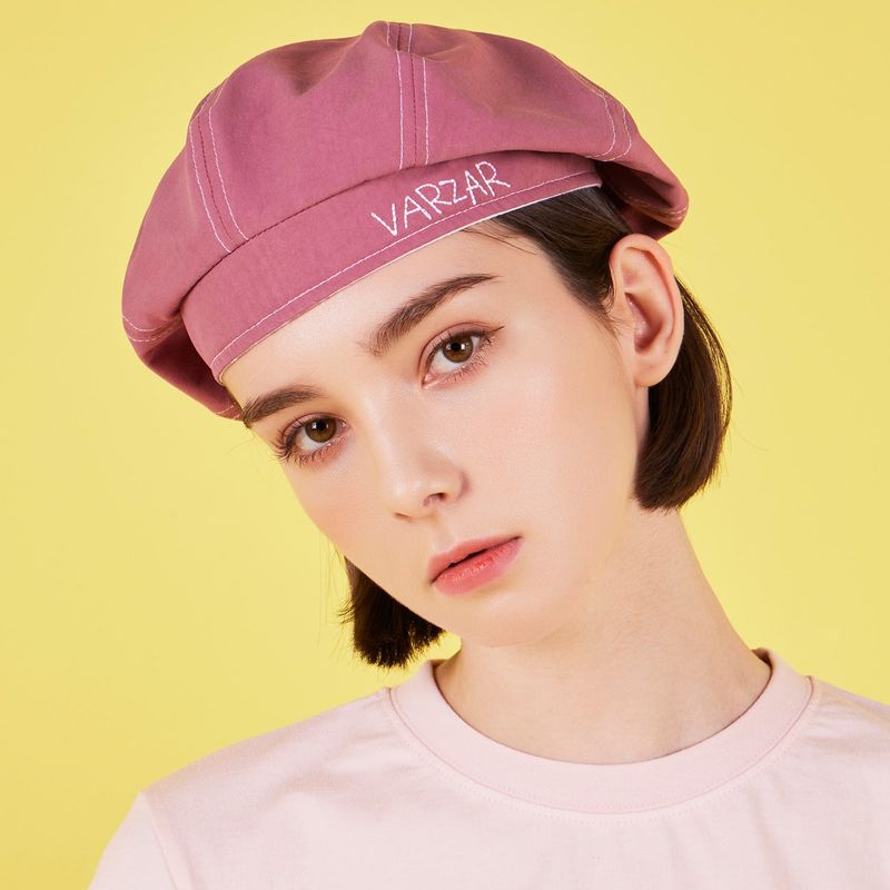 Scribble Point Beret Pink