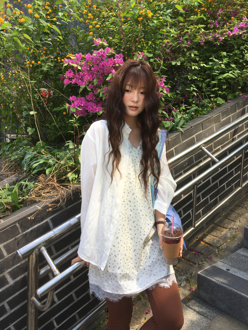 Marley Stripe Sheer Shirt (2color)
