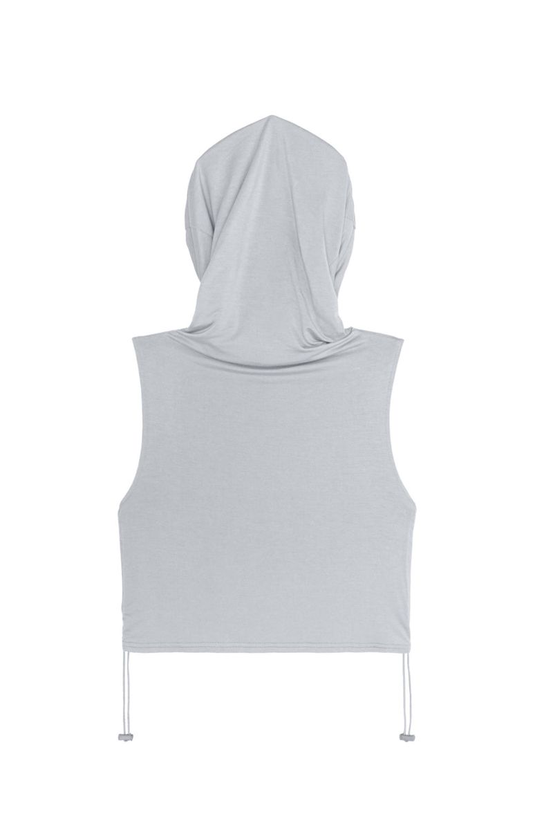 HOOD SLEEVELESS GREY