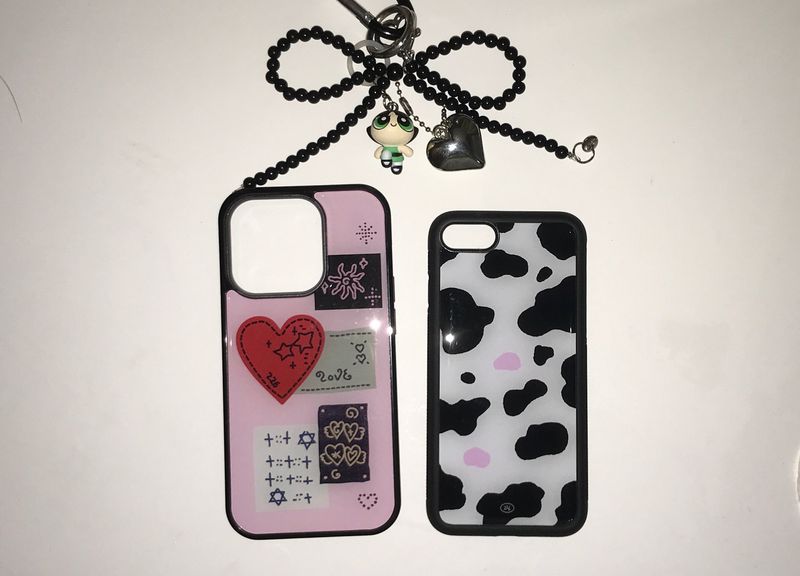 milk cow pattern epoxy phone case