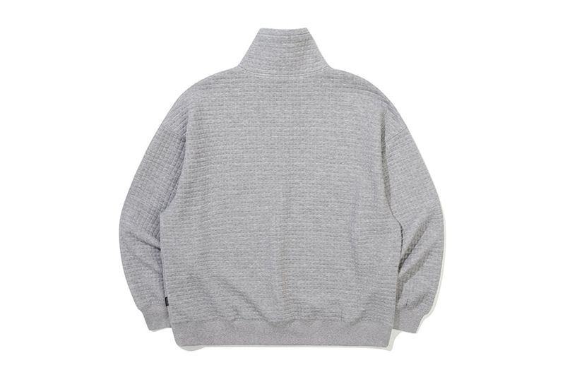 WAFFLE EMBOSS TURTLENECK_GREY