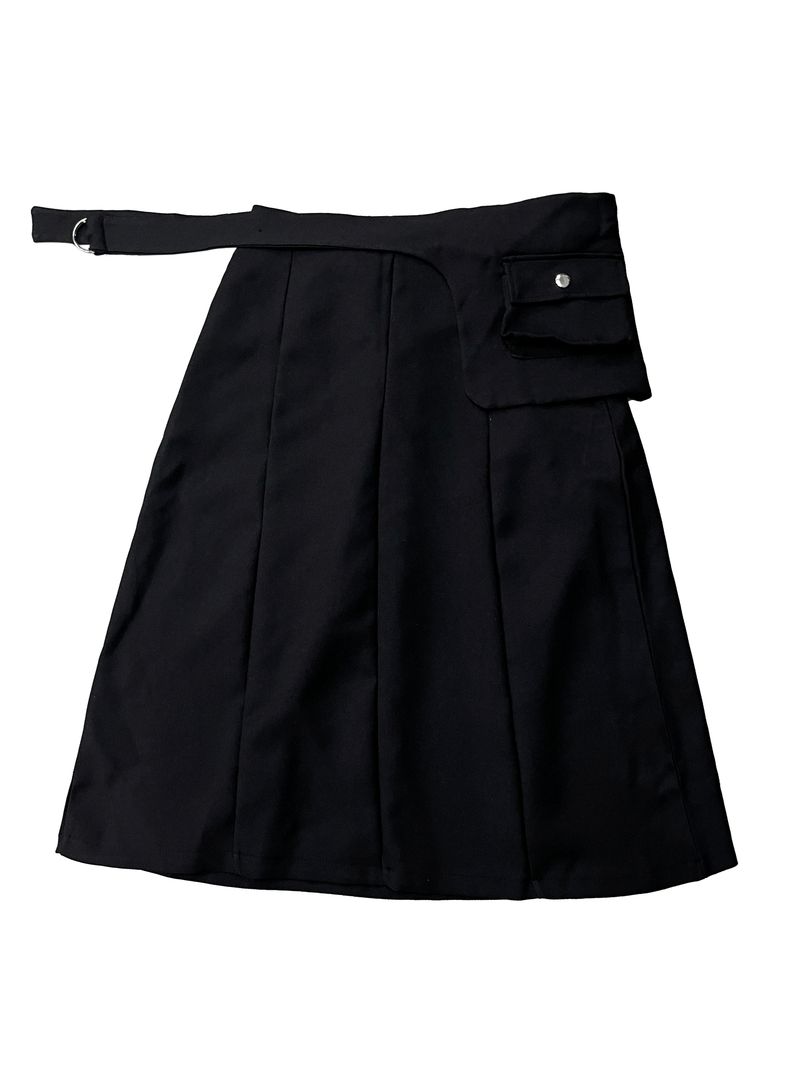wrap pocket set midi skirt