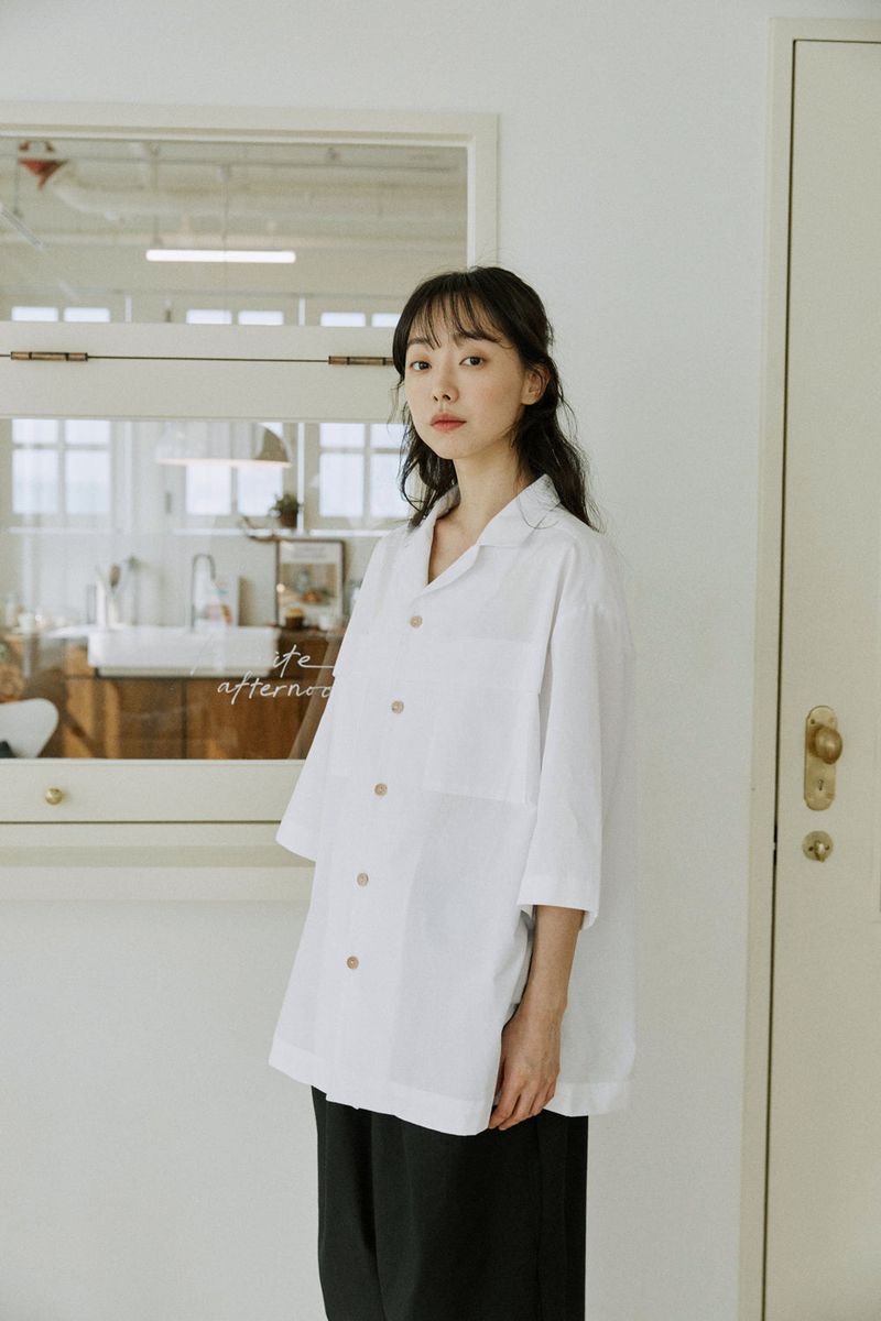 unisex folding shirts white