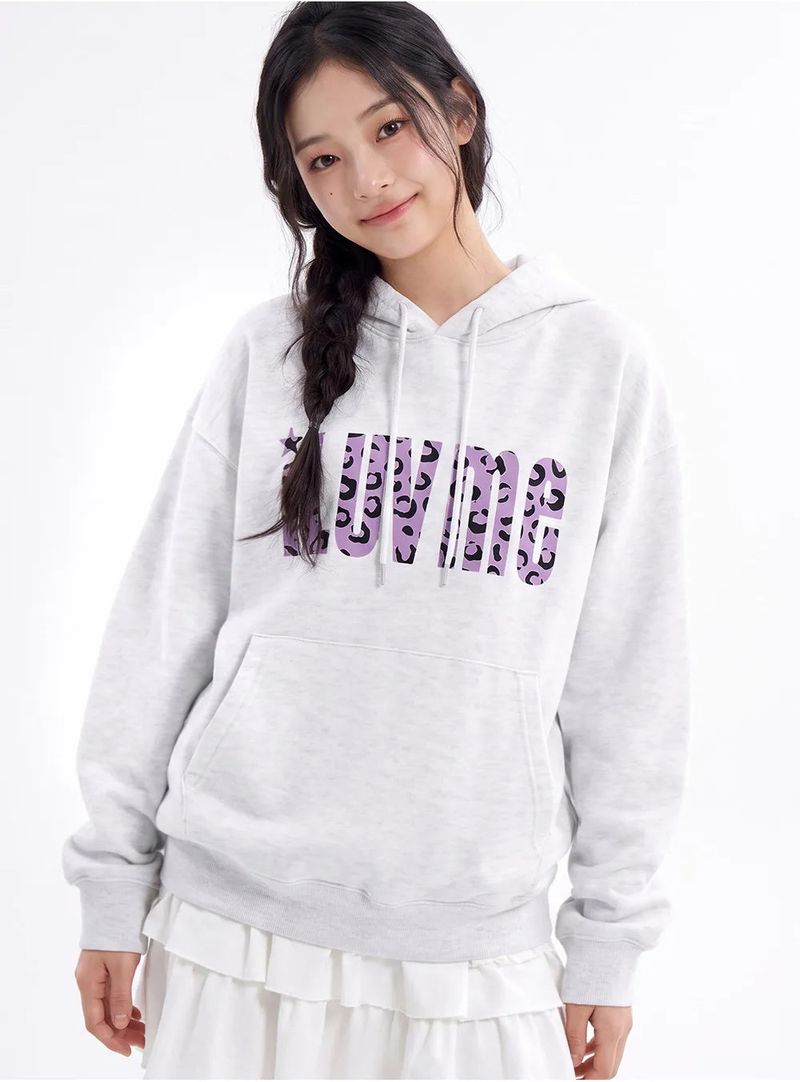 I LUV ME LEOPARD HOODIE (3color)