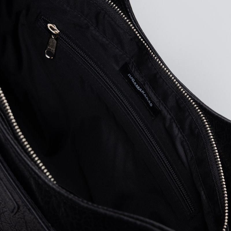 Studded Leather Shoulder Bag (Black)