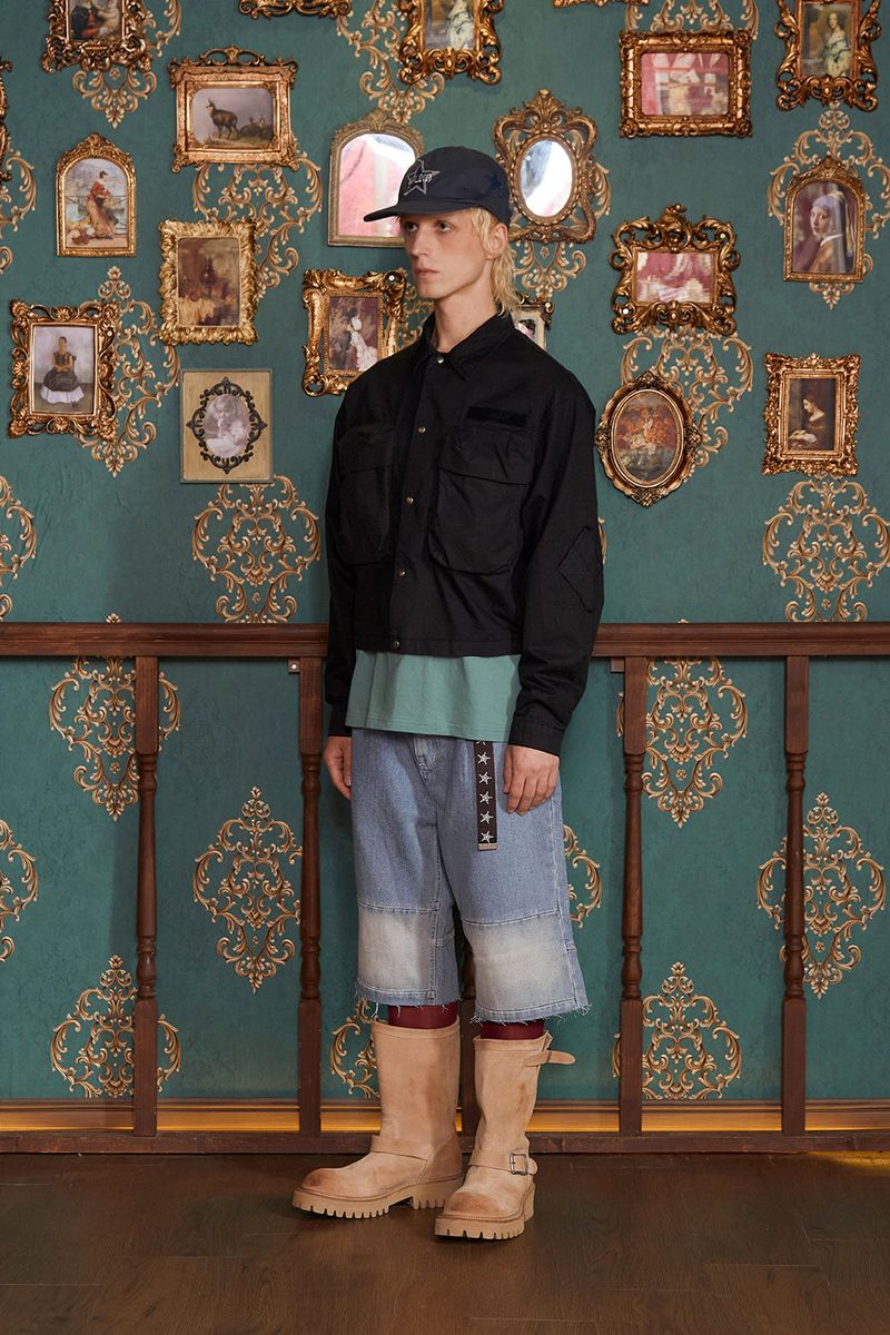 POCKET ARGYLE SHORT JACKET / BLACK