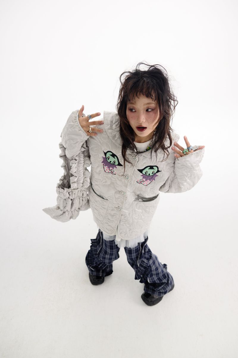 Silver embroidered jacket