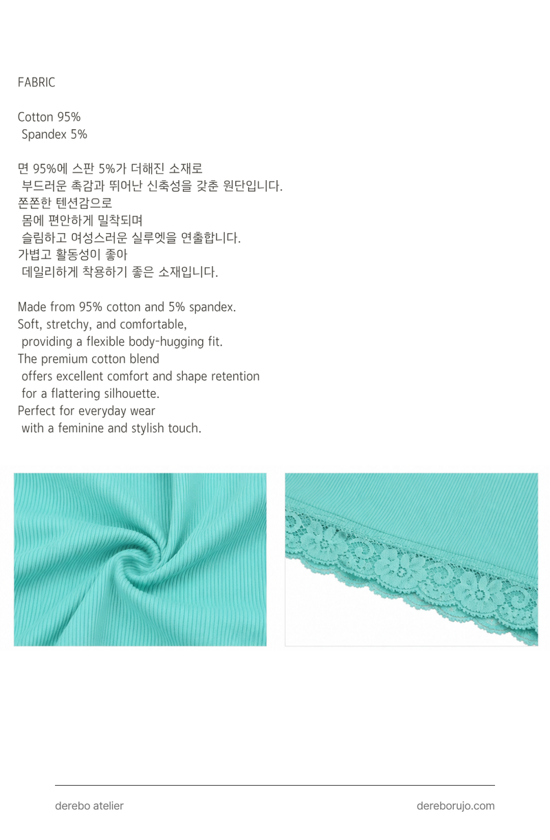 Mint Core Lace Sleeveless Top