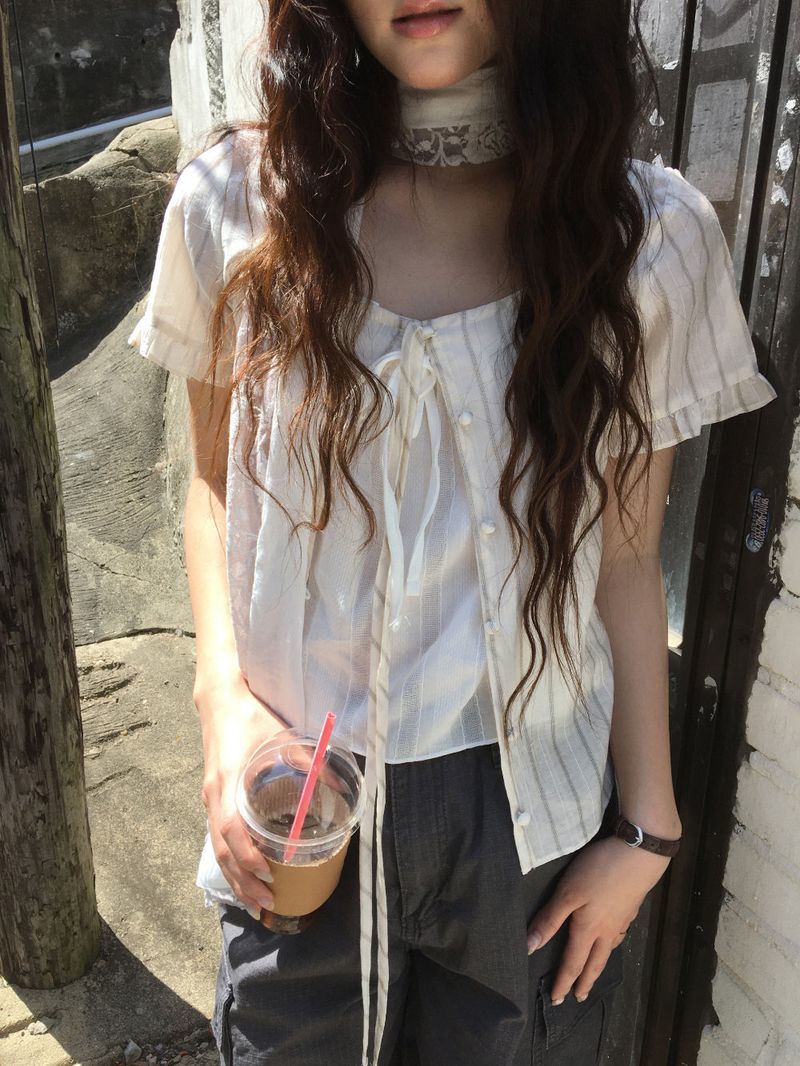 Rotik Bold Sheer Blouse (1color)
