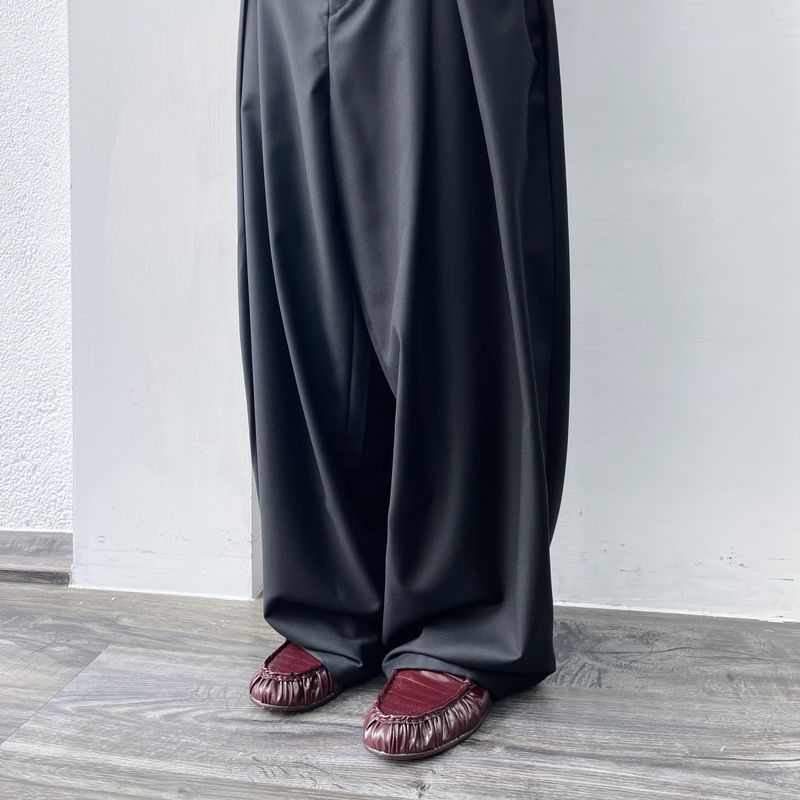 Oversized Pleated Trousers