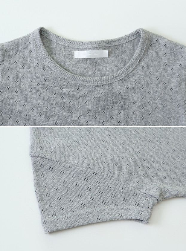 [SHOPPERMADE] アイレットスリムショートスリーブTシャツ (4color)