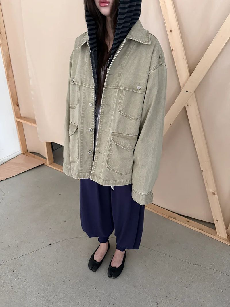 vintage washing work jacket