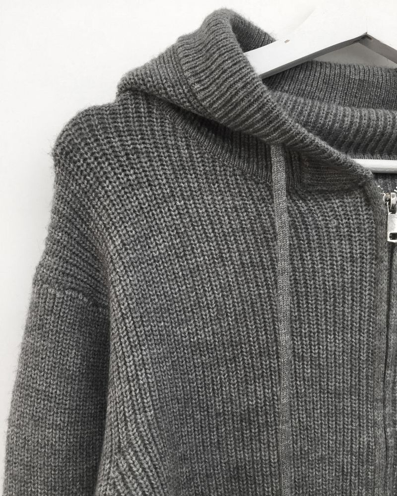 Knit Hoodie Zip-Up (3color)