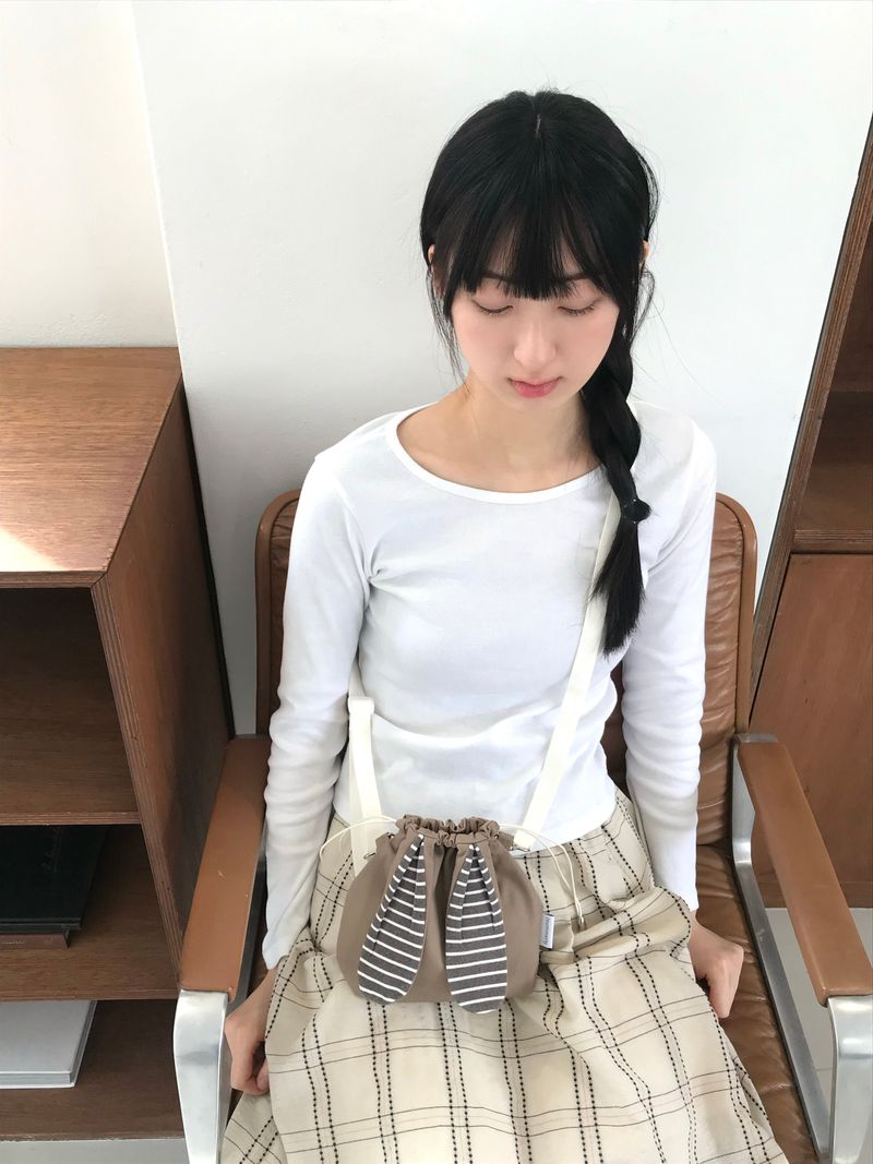 Bunny bag - Beige stripe