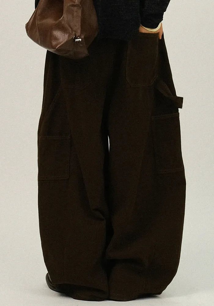 SEMIKAJI（セミカジ）の「HOコットンワイドカーブバンディングパンツ（パンツ）」