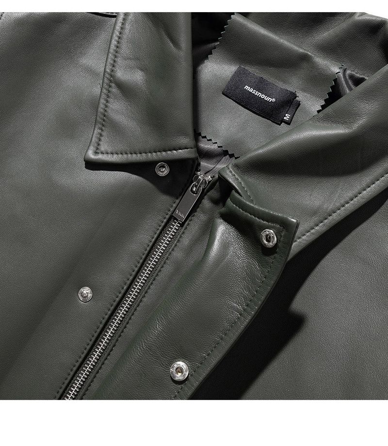 LAMSKIN OVERFIT BOMBER JACKET