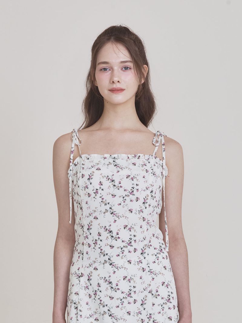 Frill midi dress (Ivory)